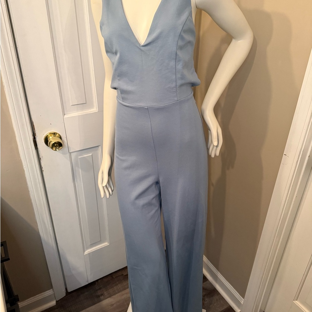 Socialite Light Blue Sleeveless Jumpsuit